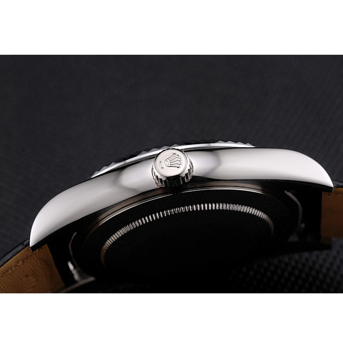 Aaa replica watch Steel Dial Strap Black Sky Dweller Case Leather Rolex Stainless Black 0731